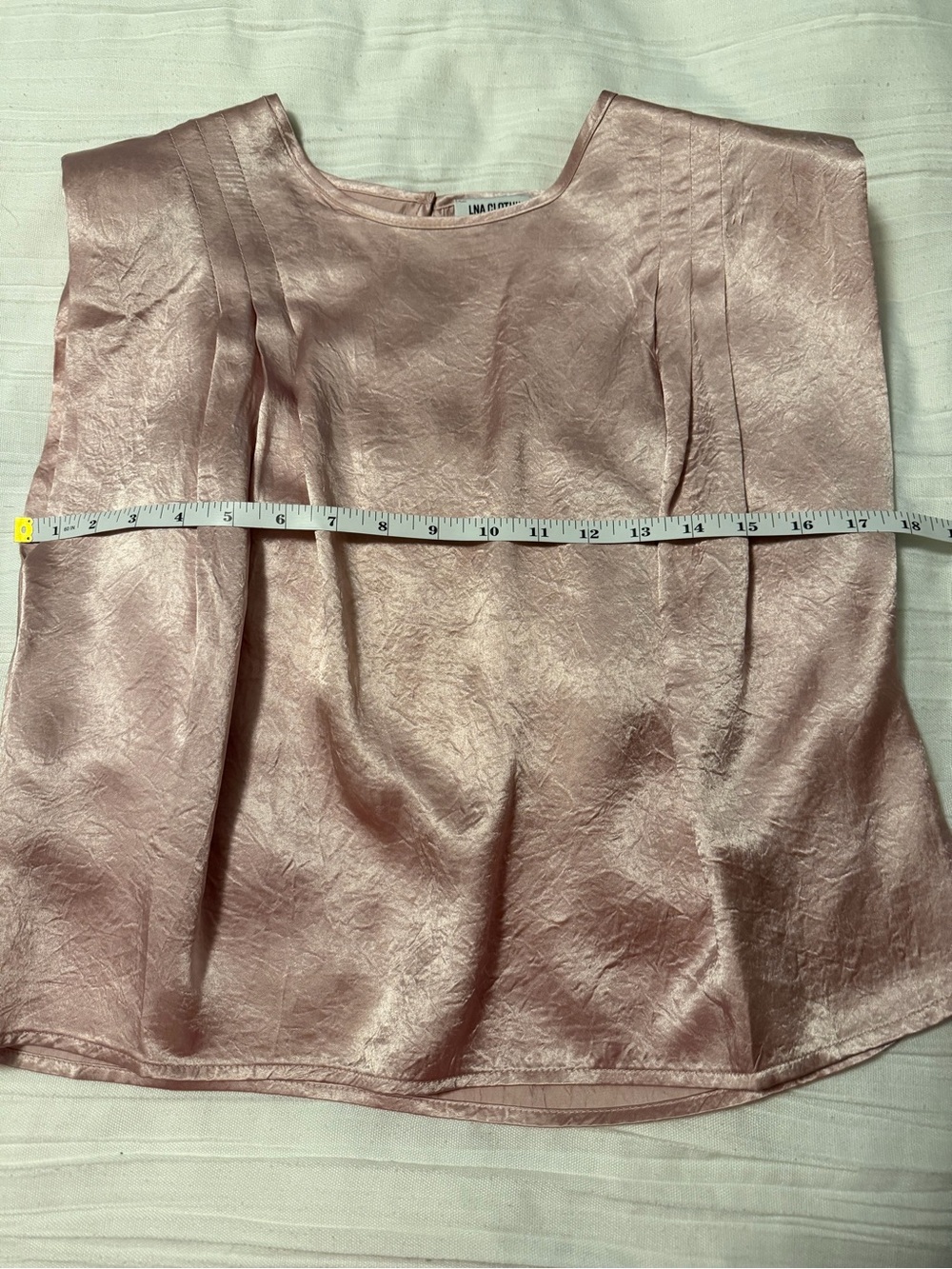 Evereve LNA Clothing Metallic Rose Pleated Tank Top
